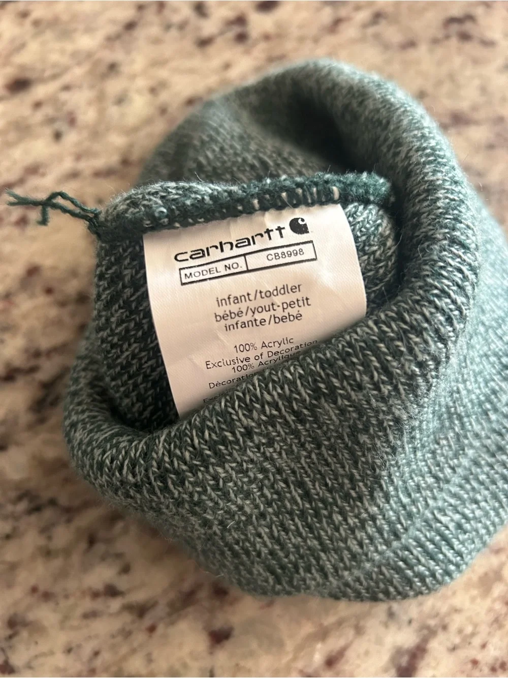 Carhartt Heathered Teal Knit Cuffed Beanie